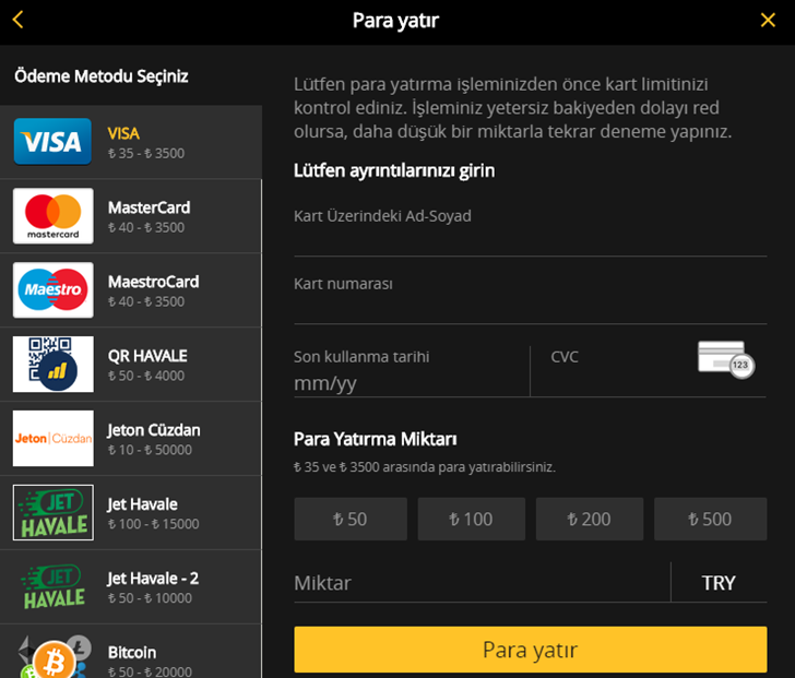 Mobilbahis Kredi Kartı 