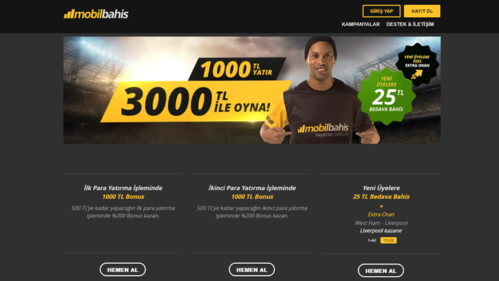 mobilbahis üyelik bonusları