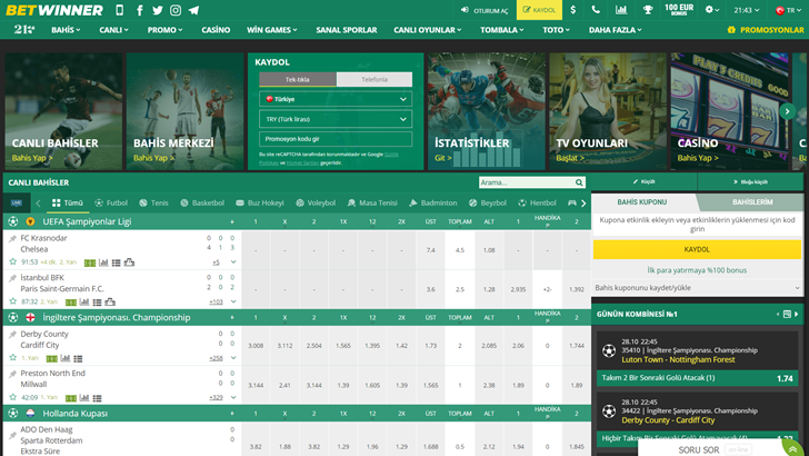 Betwinner Üyelik ve Giriş Adresi